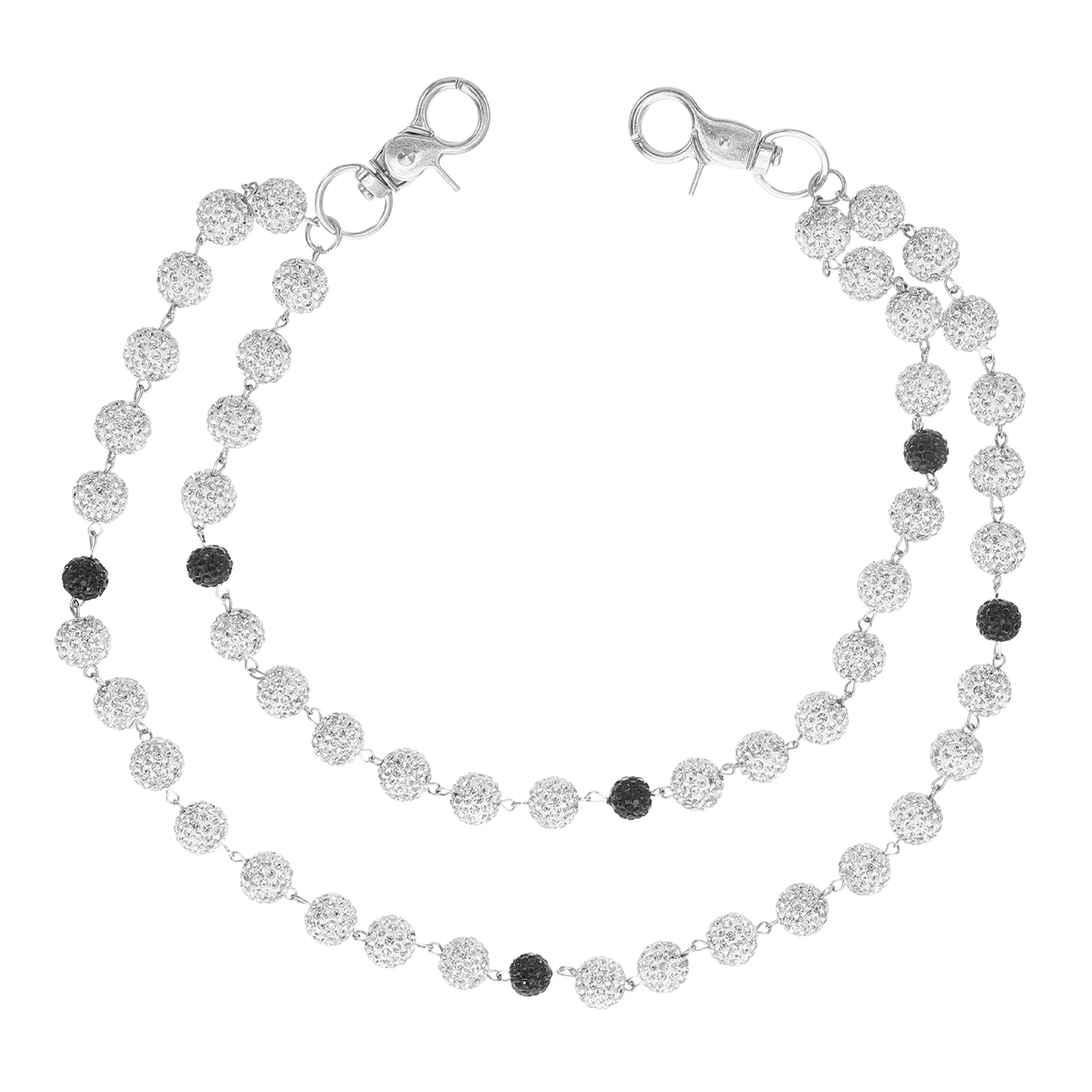 

Elegant Women'S Waist Chain Belly Beads Rhinestone Stretch Belt For Pants Jeans Beach Clothing Accessories Silver Chain Belt For