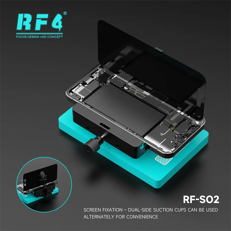 

RF4 RF-SO2 Stable Clamping Fixture For Mobile Phone Maintenance Adjustable Width LCD Screen Fixation Suction Cup Jig