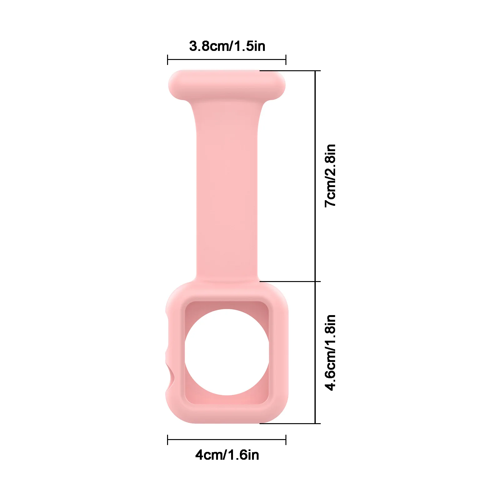 38/40/41mm Silicone Brooch strap for Apple Watch Band Doctors Nurse Watch Band bracelet for iWatch Series 7/6/5/4/3/2/1/SE