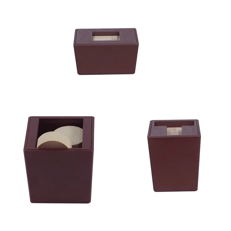 Challenging Six T Square Circle Logic 3D Mind Box Brain Teasers Wooden Puzzles Game