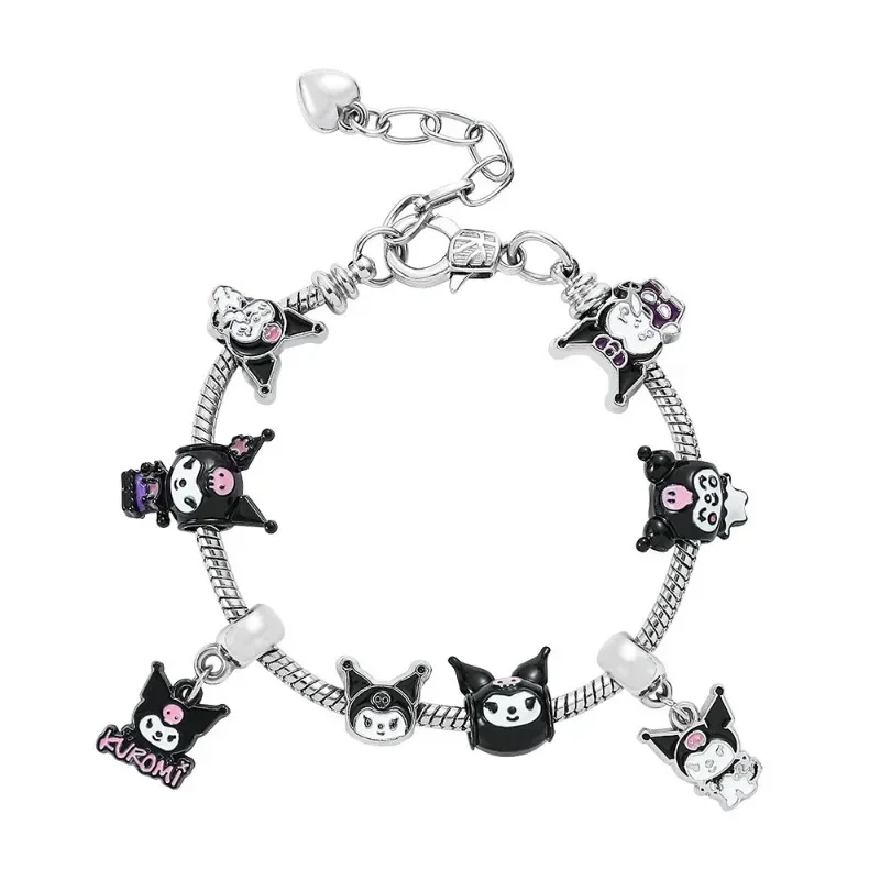 Sanrio Hello Kitty Pandora Bracelet Jewelry Cute Cartoon Anime Kuromi Fashion Ladies Bracelet Girlfriend Valentine Day Gifts