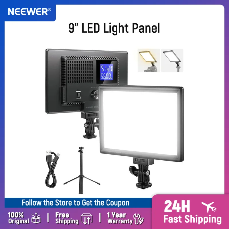 neewer-basics-9-led-light-panel-3200-5600k-edge-lit-dimmable-camera-soft-key-lighting-with-desk-tripod-stand-cri95-800lux