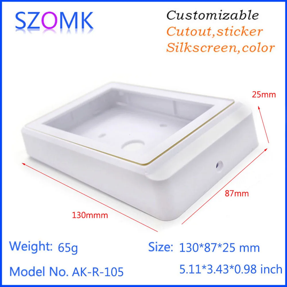 1Pcs new arrival szomk plastic RFID electronics enclosure box 130*87*25mm door entrance enclosure system control project box