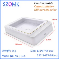 1Pcs new arrival szomk plastic RFID electronics enclosure box 130*87*25mm door entrance enclosure system control project box