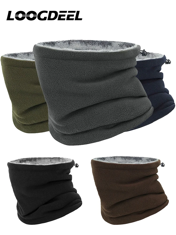 AliExpress LOOGDEEL Fleece Neck Outdoor Warmer Windproof Scarf Camping Hiking Balaclava Cycling Face Mask New Winter Motorcycle Warm Mask