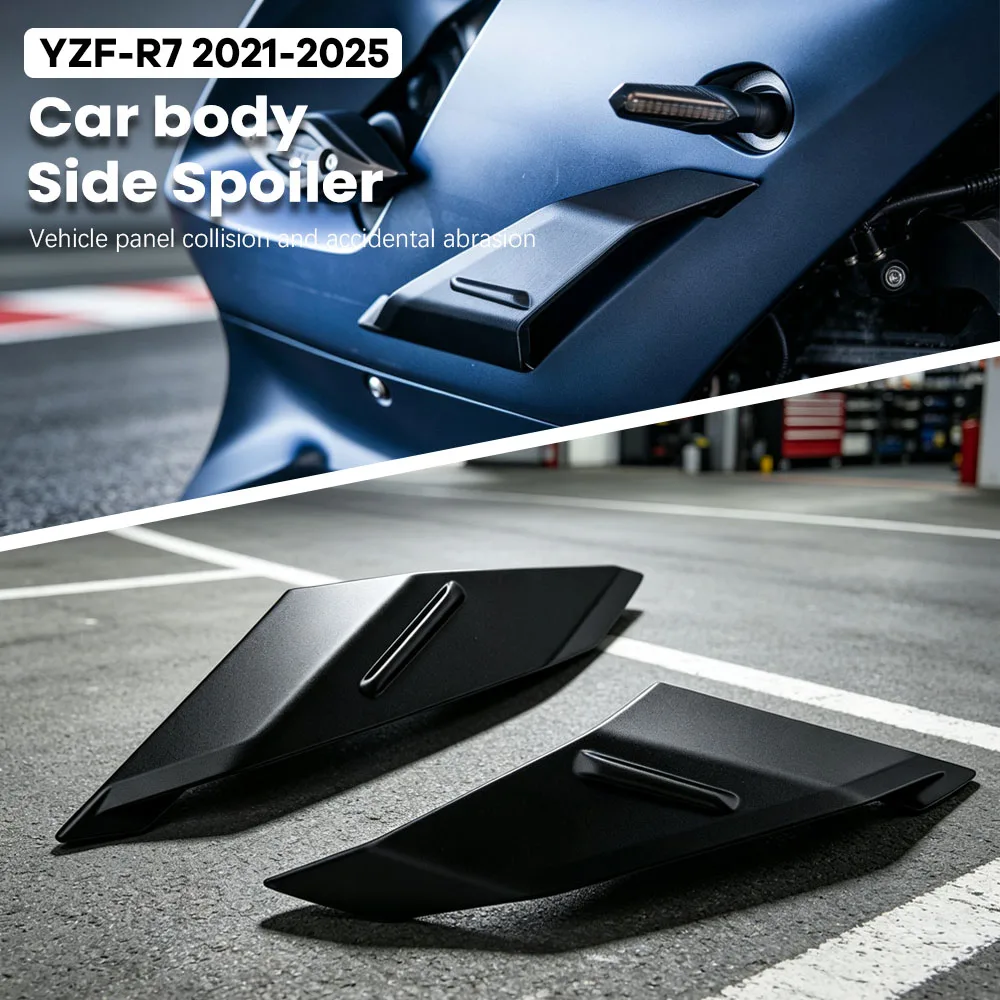 Motorcycle Side Spoiler Winglet Mount Kit Crash Proof Cover Side Fairings Body Panels For Yamaha YZF-R7 YZF R7 2021-2025 Acce