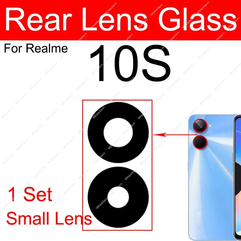 For Realme 10 10S 10T 10 Pro+ 10pro plus 4G 5G Rear Camera Glass Lens Back Camera Lens Glass with Sticker Replacement