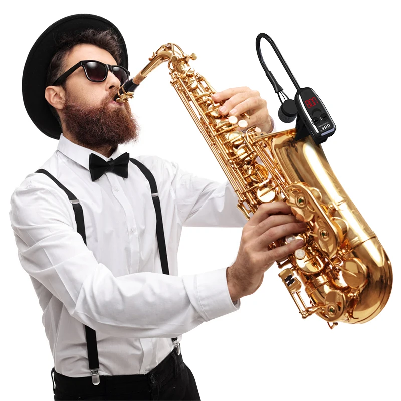 2025 gran oferta micrófono UHF micrófono de juguete profesional instrumento de saxofón micrófono inalámbrico condensador instrumentos musicales