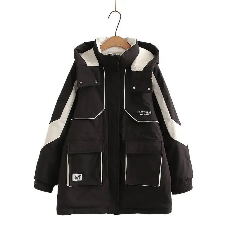 [مخزون جاهز] سترة نسائية شتوية سميكة ودافئة عالية الجودة سترات نسائية مبطنة للتغلب على الفطيرة سترات شتوية قصيرة مبطنة