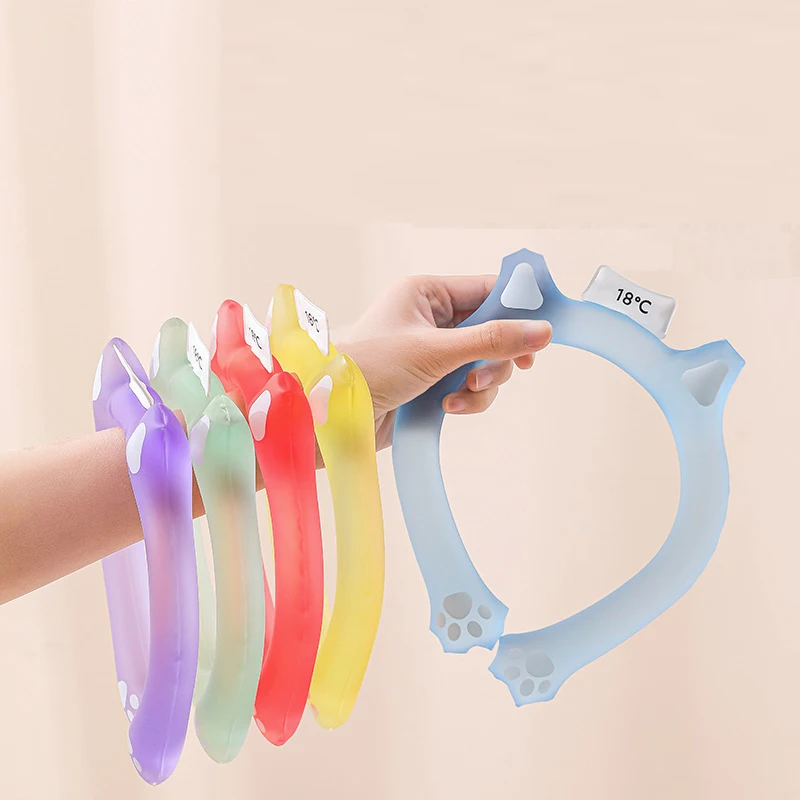 18/28 תואר צוואר קירור טבעת לשימוש חוזר יד-משלוח PCM קרח קריסטל Cooler עבור קיץ ספורט חיצוני קירור כלים צוואר לעטוף