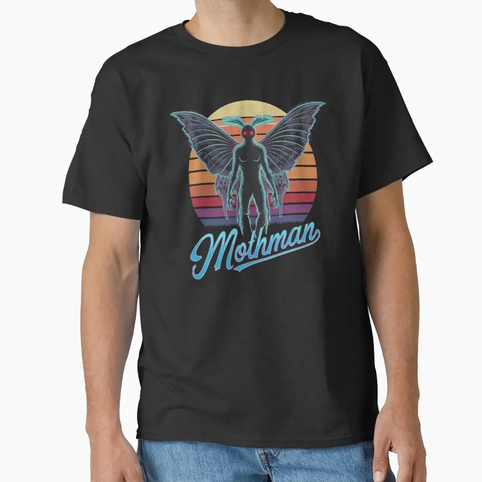 Mothman Cryptid for Folklore and Mystery Retro designed sold by SpookshowDesign vintage Washed Stylish streetwear Comfortable