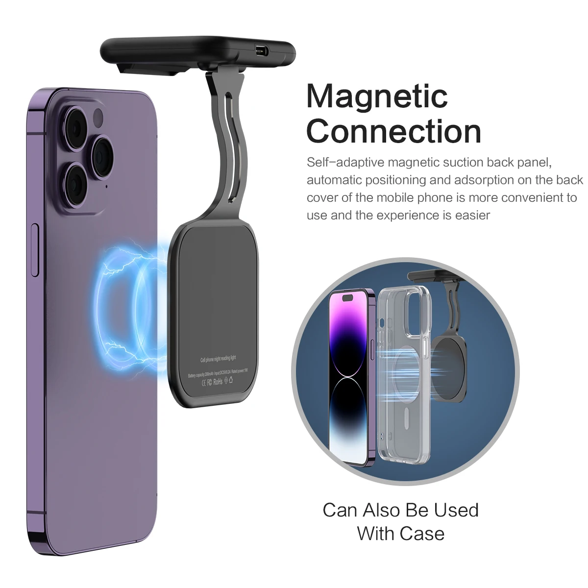 Magnetic Night อ่าน Eye-ป้องกันไฟเติมสำหรับ iPhone Samsung Xiaomi Light Bar