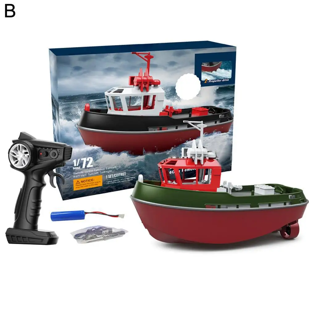 1:72 2,4g Drahtlose Rc Boot Leistungsstarke Turboat Long Range Elektrische Fernbedienung Schlepper Modell Spielzeug Für Jungen Geschenke p1y2