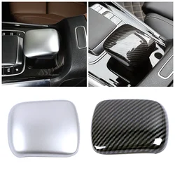 For Mercedes Benz B GLA GLB Class W247 H247 X247 Car Center Console Gear Shift Head Knob Cover Trim Carbon Fiber Part Refit