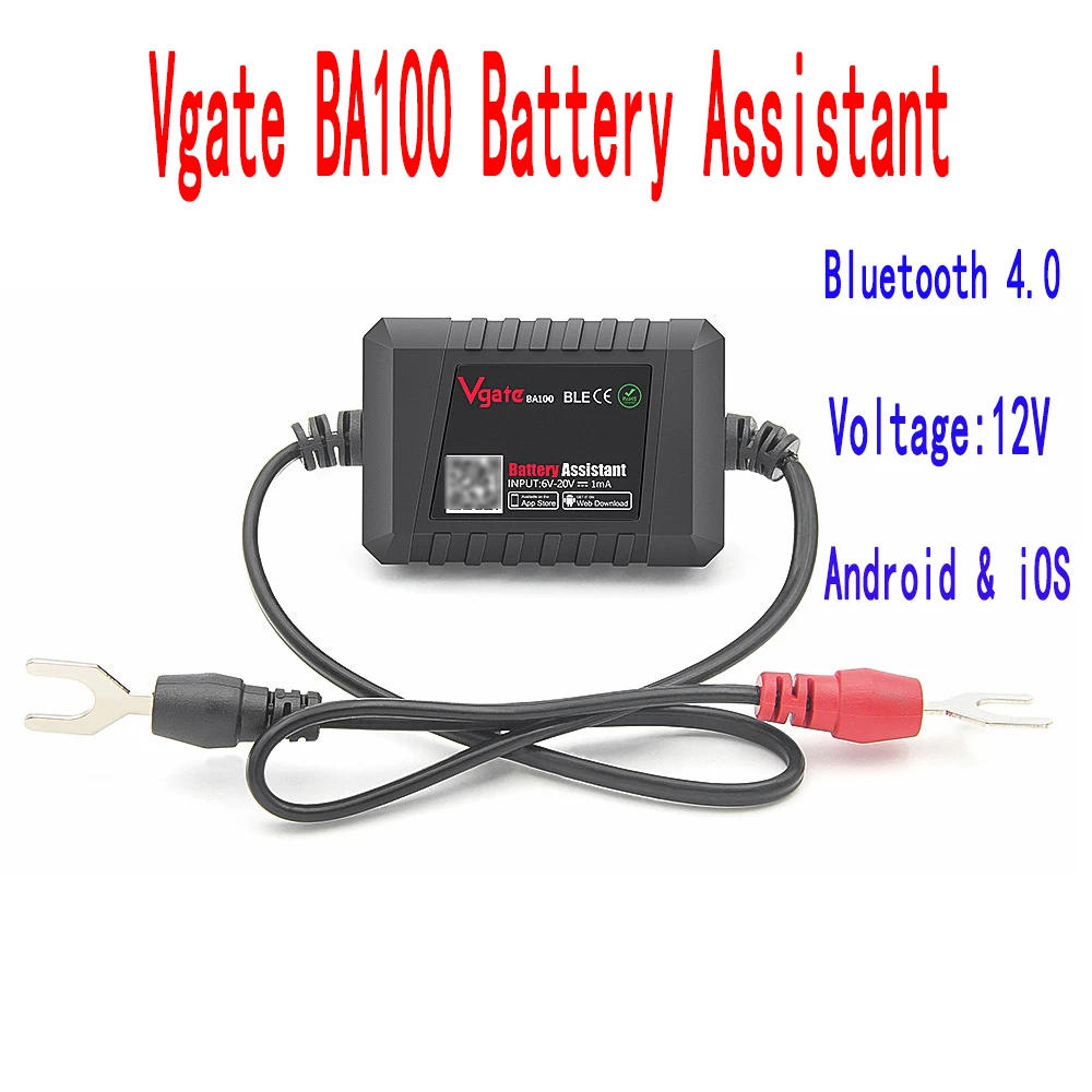 

Vgate Battery Assistant Tester BLE4.0 12V Car Battery Monitor BM2 6-20V Resistance Blue-tooth 4.0 Battery Fault Detector