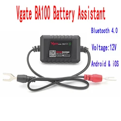 Vgate Battery Assistant Tester BLE4.0 12V Car Battery Monitor BM2 6-20V Resistance Blue-tooth 4.0 Battery Fault Detector