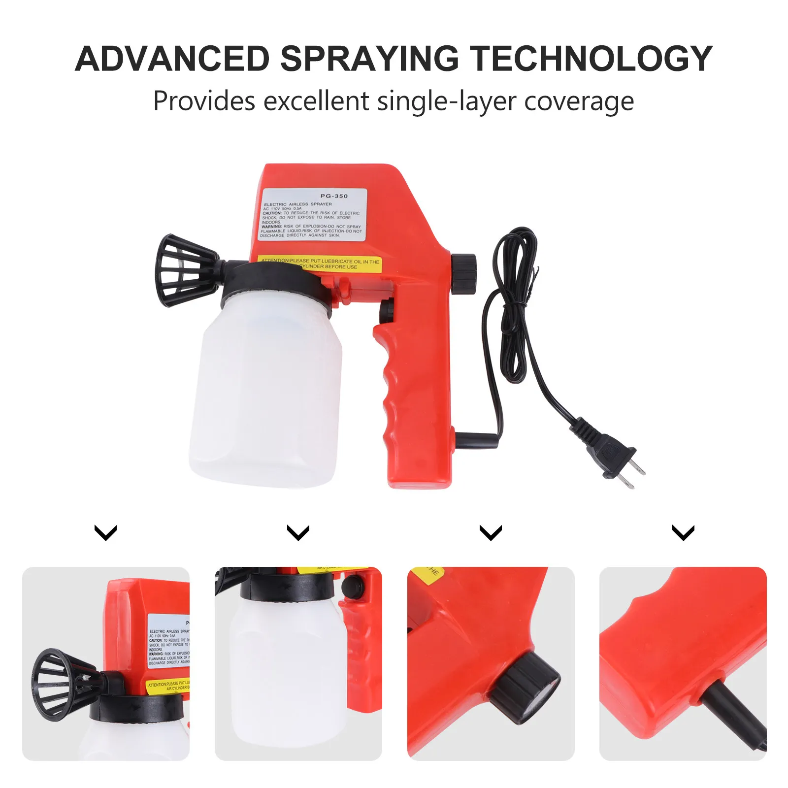 

110В 45Вт 600мл Распылитель для DIY-проектов: Передовая технология распыления, покрытие одним слоем, инструмент для распыления краски