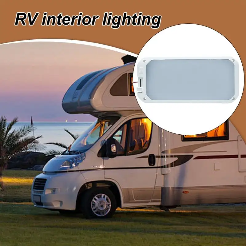 

LED Interior Light For Caravan RV Interior Ceiling Mount LED Light Traveling Camping Three-Color Eyesight Protection