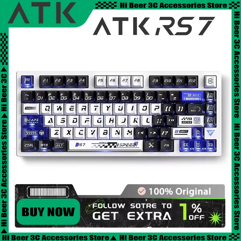 Atk RS7 Magnetic Switch 8k Mechanical Keyboard Wired Rgb Quick Trigger Gaming Keyboard Smart Speed X For Varolant Pc Gamer Gifts