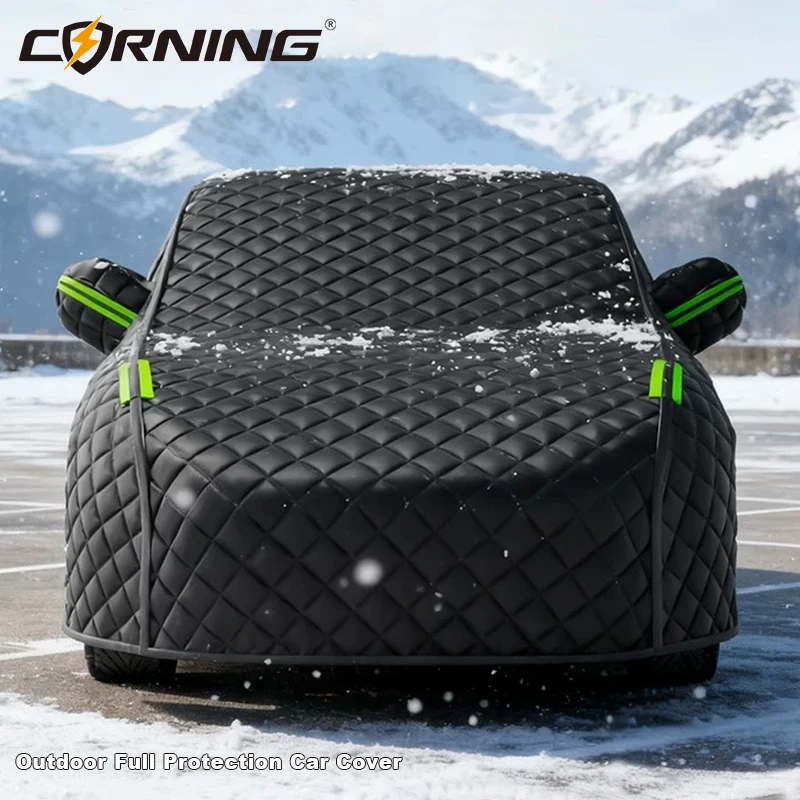 All Season Thickened Car Cover Anti Hail Waterproof Snowproof Outdoor Protector for SUV Sedan