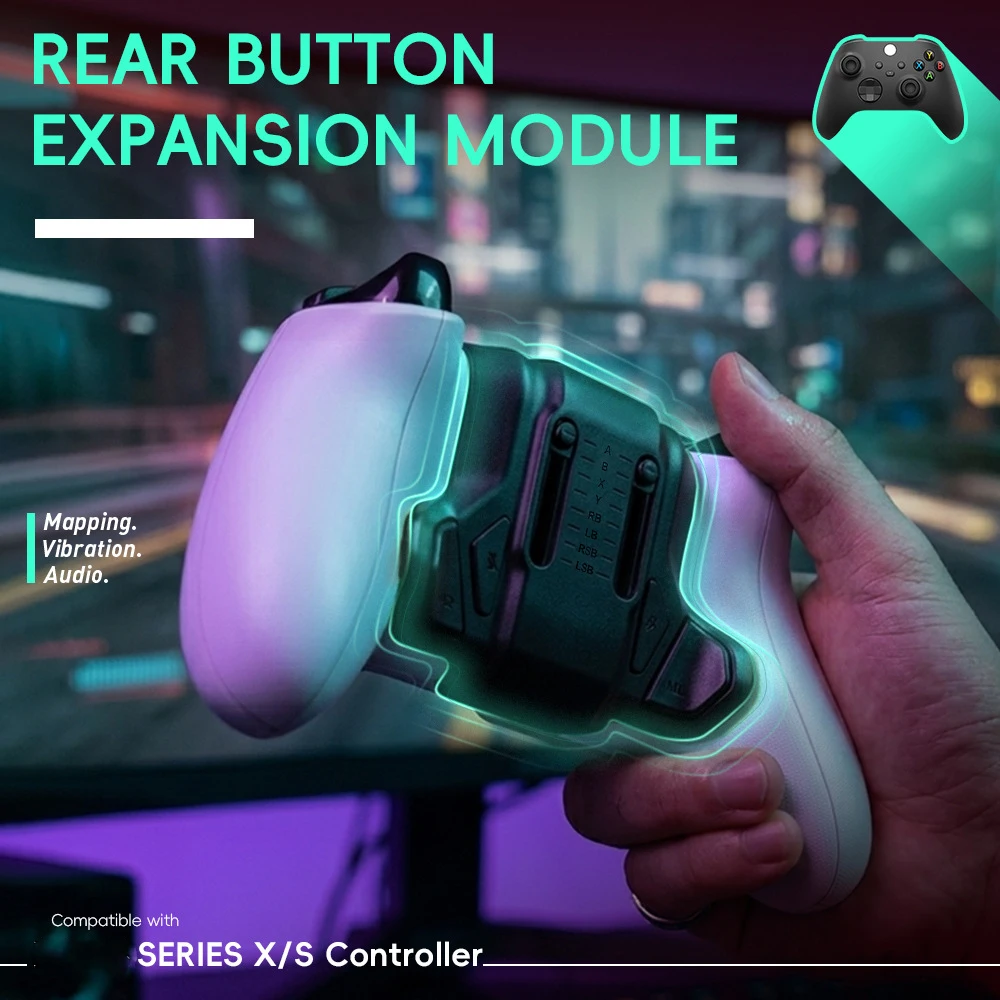 Programmable Back Paddles for Xbox Series X S Controller Macro Mapping Turbo Function Type C Wired Attachment