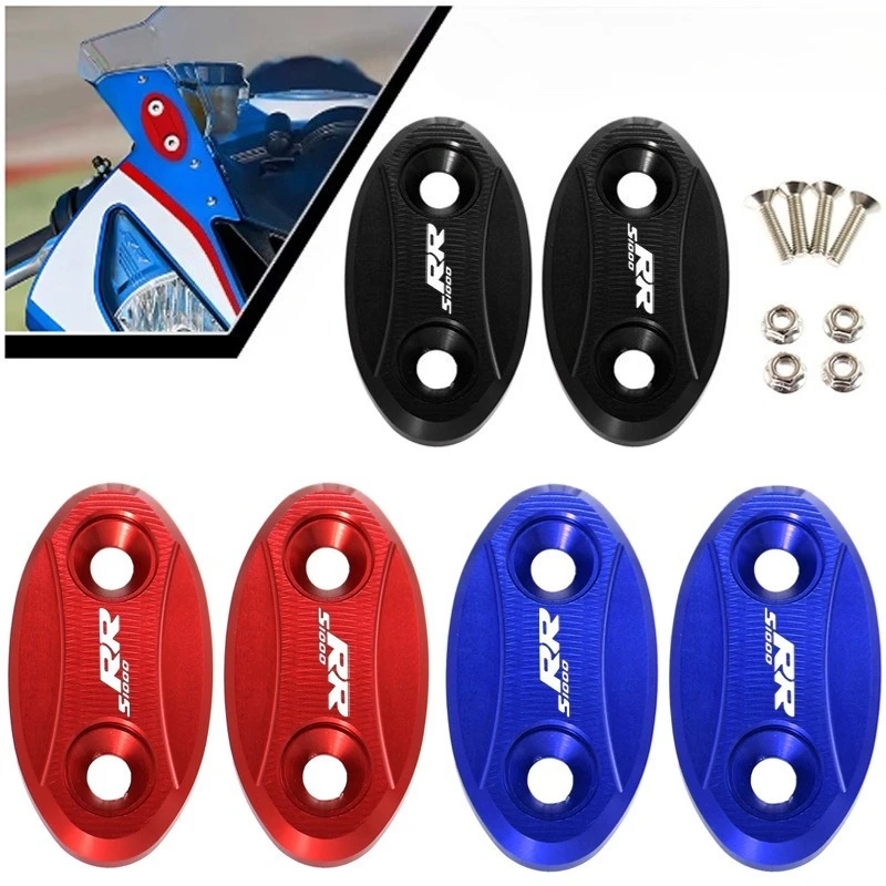 

For BMW S1000RR S1000 RR 2009-2018 For Yamaha YZF R1 YZFR1 Motorcycle Mirror Hole Cover Windscreen Driven Mirror Eliminators Cap