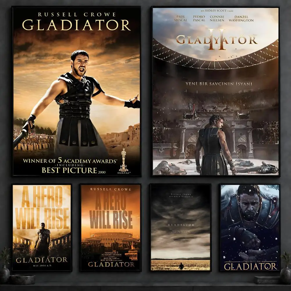 Movie G-GladiatorS Poster Art  Self-Adhesive No Glue Residue Wall Decor for Bedroom Living Room