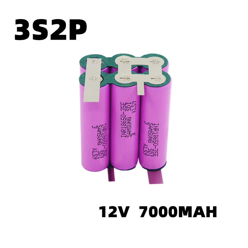 3S1P 3S2P 4S1P 4S2P 5S2P 18650 3500mAh/7000mAh 전기 드릴 12.6V 16.8V 21V 충전식 리튬 배터리 전기 스크루 드라이버