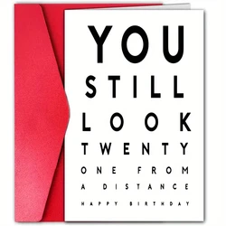 1 birthday card with funny text, a unique gift suitable for family, friends, colleagues and besties.