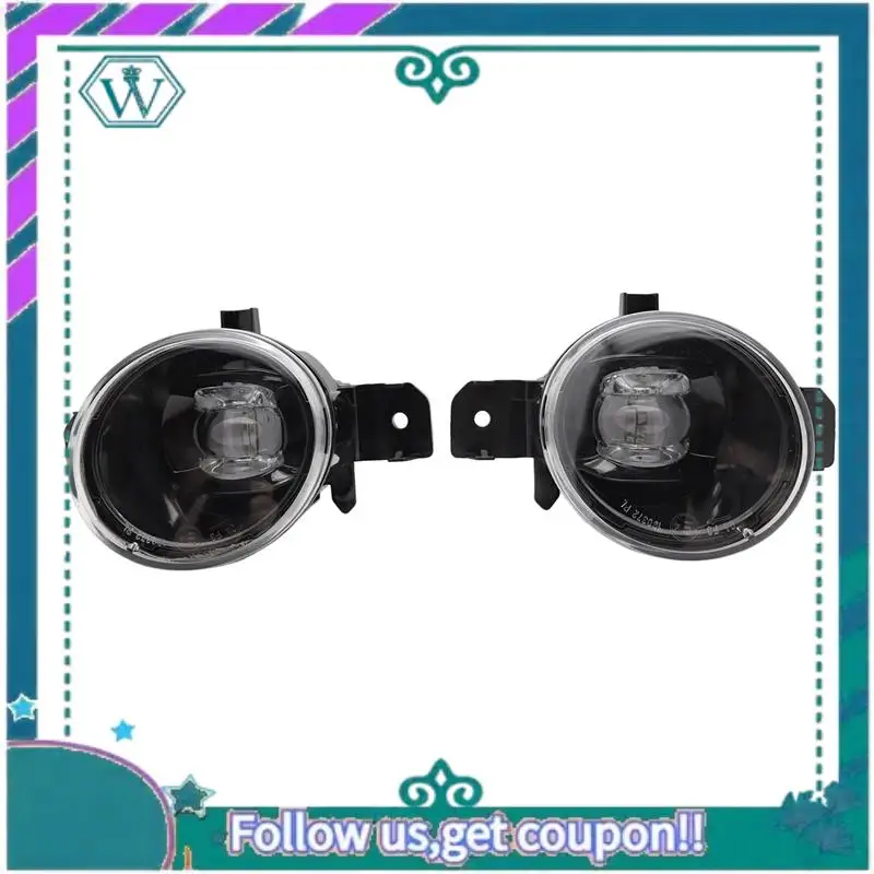 

AA92-1Pair Car Front Bumper LED Fog Light Assembly For Nissan Almera X-Trail Altima March Urvan Primera Lensrrunning Lamp