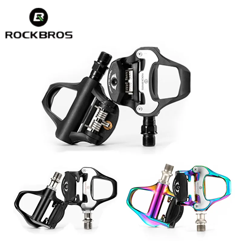 

ROCKBROS SPD-SL Bicycle Road Bike Cycling Self-locking Pedals Ultralight Aluminum Alloy 2 Sealed Bearing Bicycle Pedal Bike Part