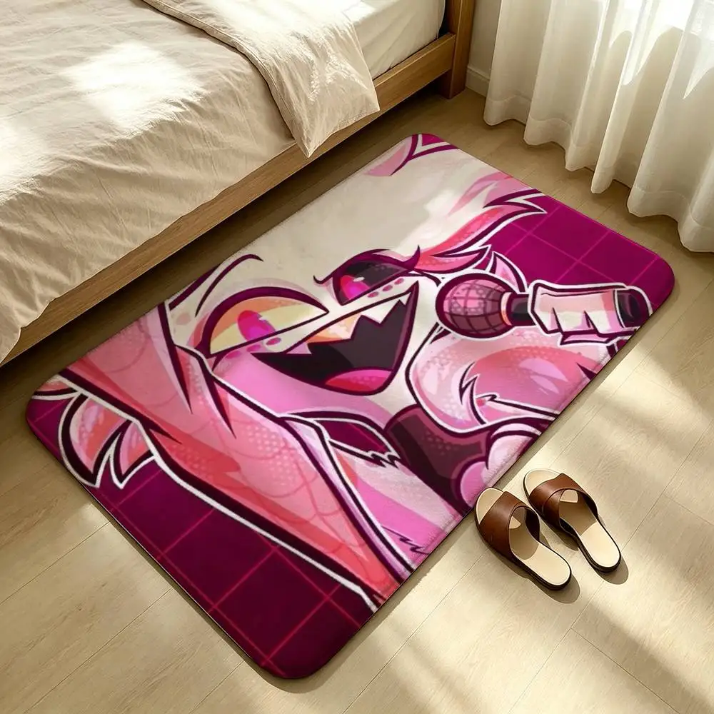 Angel Dust H-Hazbin H-Hotel Shower Room Absorbent Small Floor Mat Soft Comfortable Decorative Foot Mat