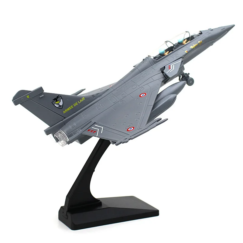Alloy Rafale Fighter Model Acoustooptic Return Force Aviation Military Aircraft Model Ornament Gifts Home Decoration With Stand