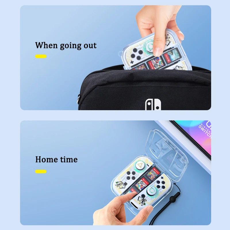 for nintendo switch joycon storage case box Thickened PC colorful store 3 game cards for switch oled joy-con protective case