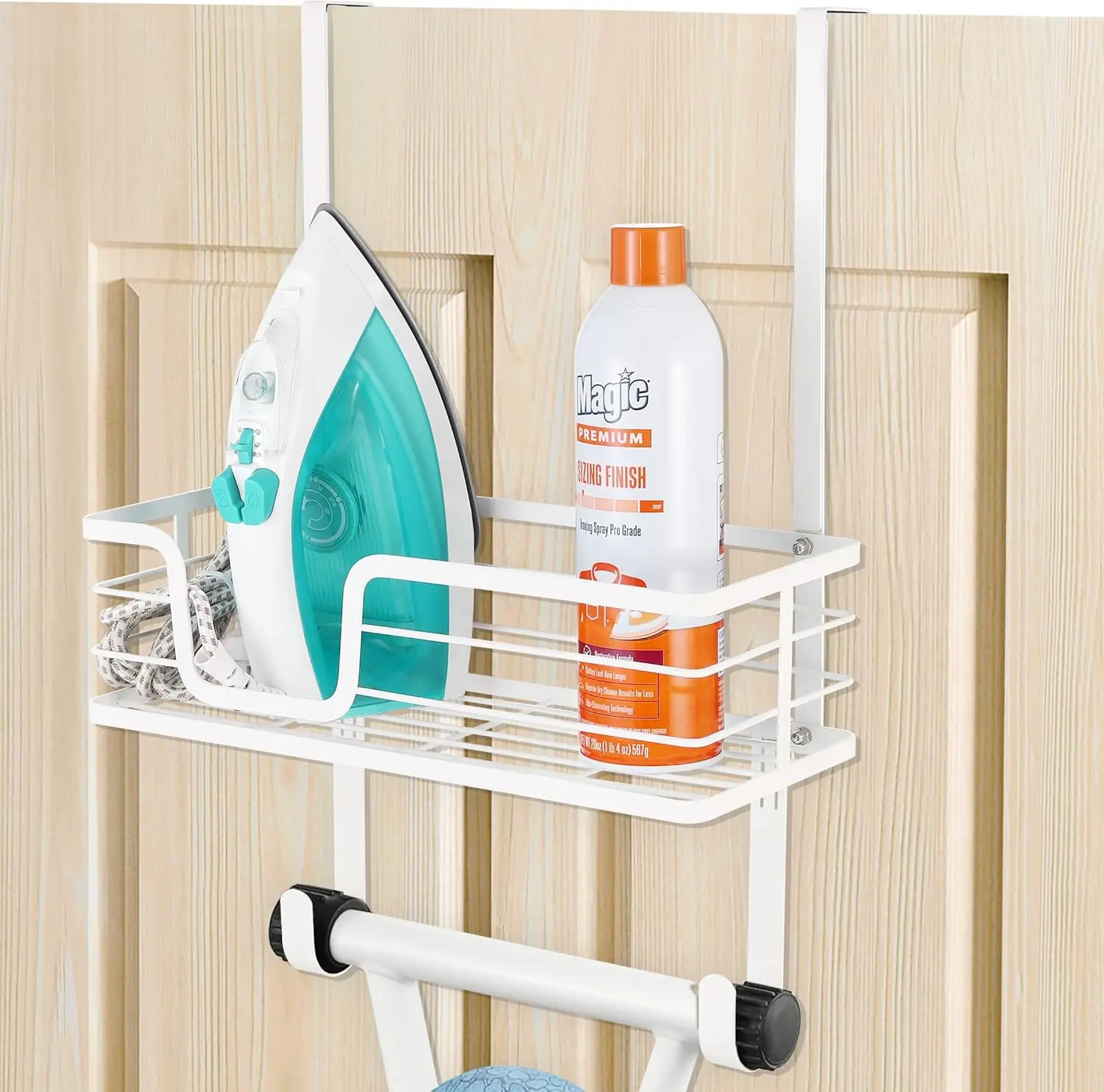 

Ironing Board Hanger, Over The Door Ironing Board Holder, T-Leg Ironing Board Door Hanger for 1 3/4