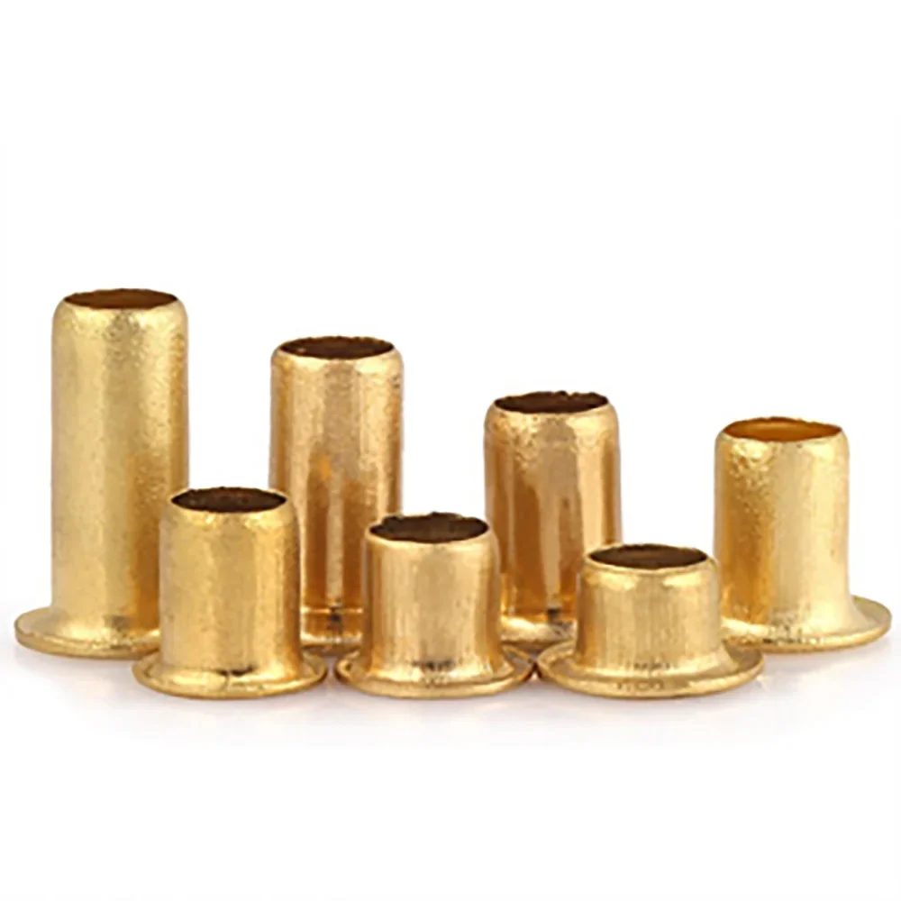 1000-100PCS 0.9 1.3 1.5 1.7 2 2.5 3 4 5 6mm Brass Copper Hollow Rivets Circuit Board PCB Nails Tubular Vias Nail Nuts Grommets