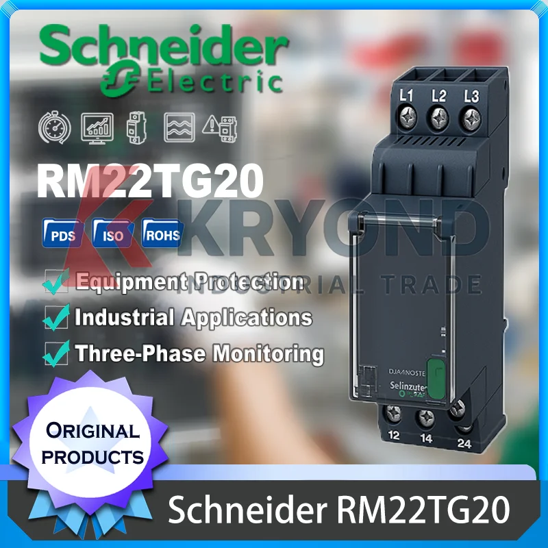 

Schneider Electric RM22TG20 RM22TR33 RM22TU23 Phase and Voltage Monitoring Relay for Industrial Motor Protection & Control Panel