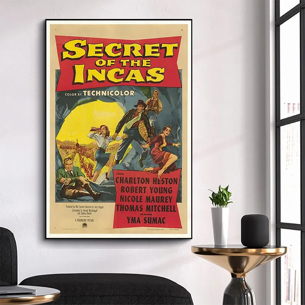 WM3212 Secret of the Incas Classic Movie HD Silk Fabric Poster Art Decor Indoor Painting Gift