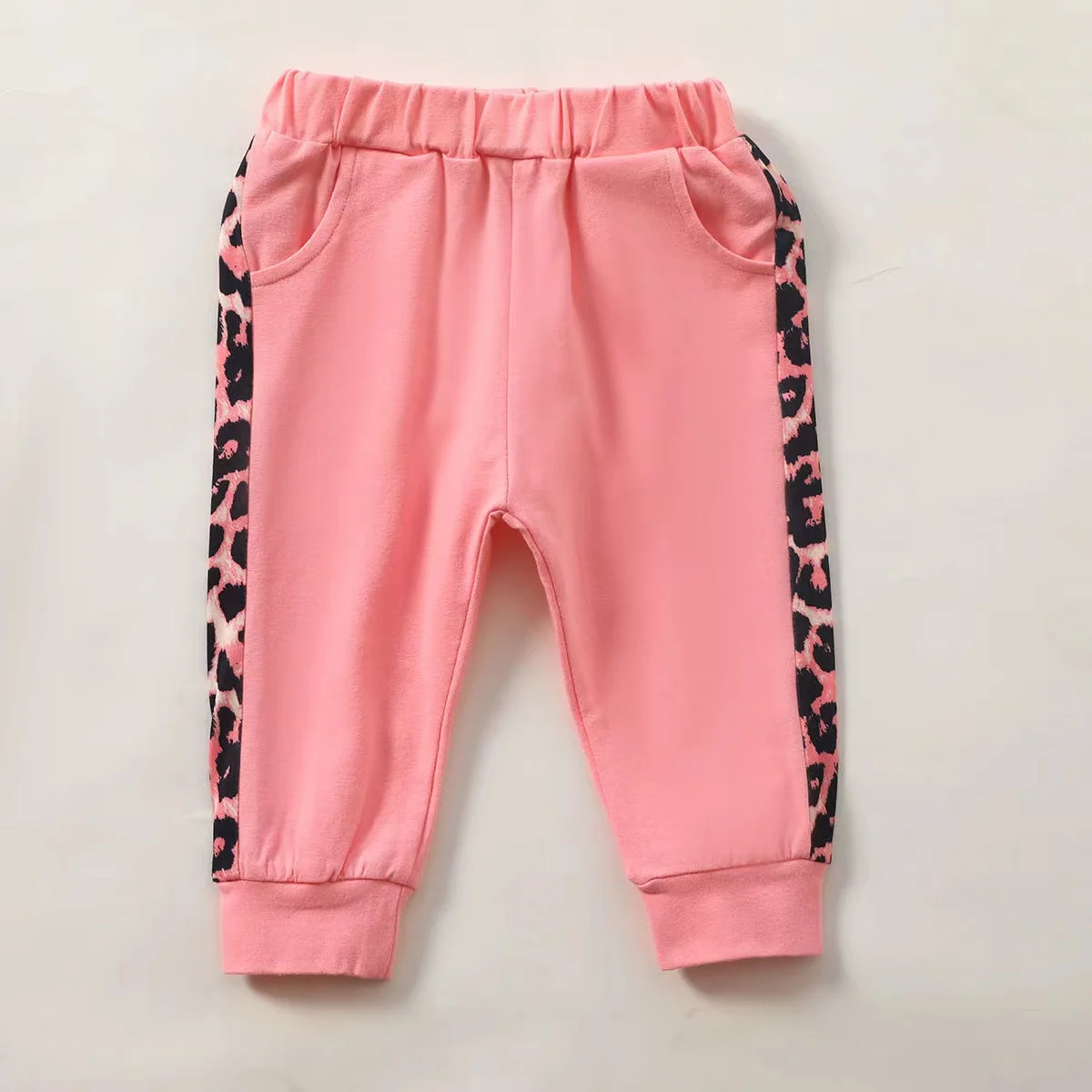 Baby Girls Autumn Winter Clothes Tracksuit Letter Long Sleeve Hoodies Tops and Leopard Stitching Long Pants with Headband 3PCS