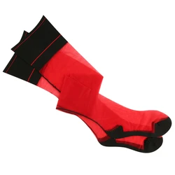 Wide Cuff Long Stockings With Back Line Contrast Color Patchwork Shaping Stockings Sexy Lingerie Over Knee Cuban Heel Hosiery