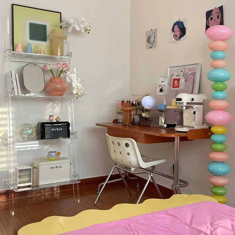 Picture 3: Acrylic shelf Multi-layer wall bookshelf Storage magazine rack