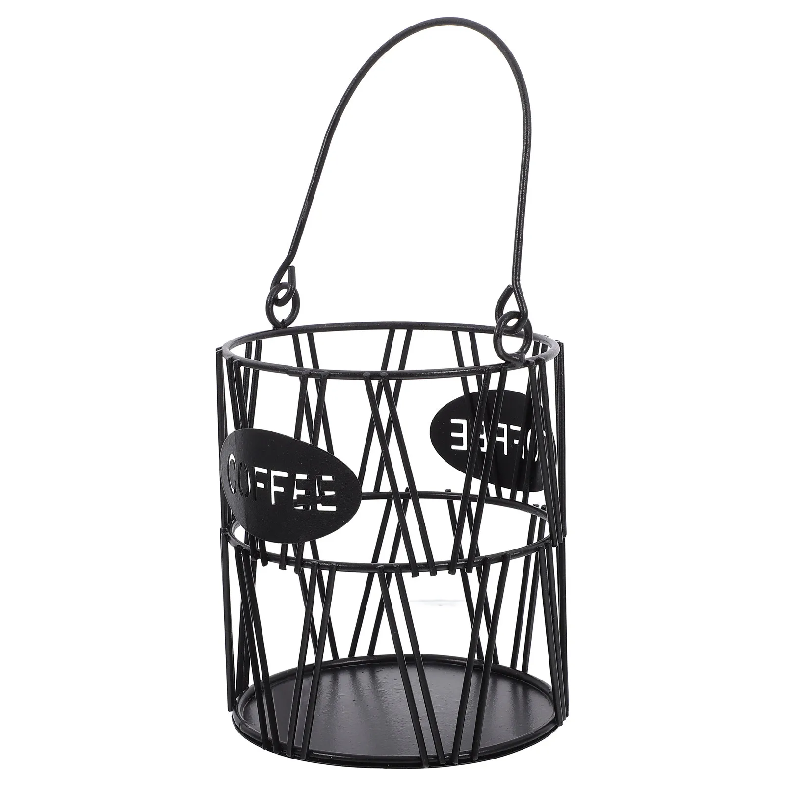 

Coffee Holder Iron Storage Basket Large Capacity Coffee Capsule Organizer Tea Bag Storage Container Home Office
