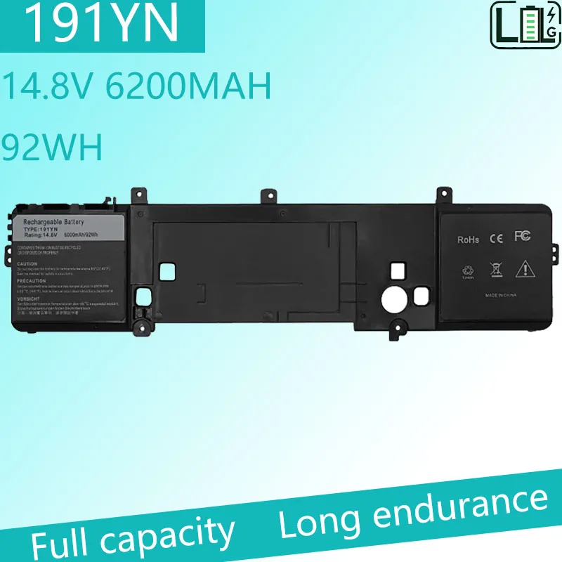 

New quality 191YN Laptop Battery For DELL Alienware 15 R1 15 R2 ALW15ED-1828 ALW15CD-1718 ALW15ER-3718 2F3W1 14.8V 92WH Notebook