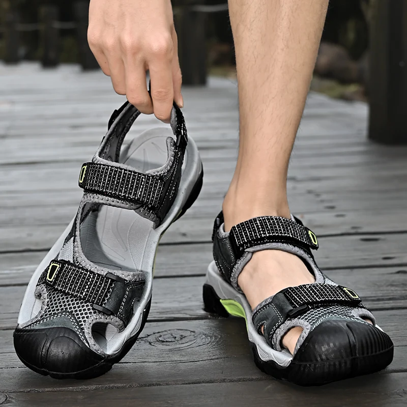 Sandalias antideslizantes de fondo suave para hombre y mujer, zapatos deportivos de playa de fondo plano para exteriores, 2024