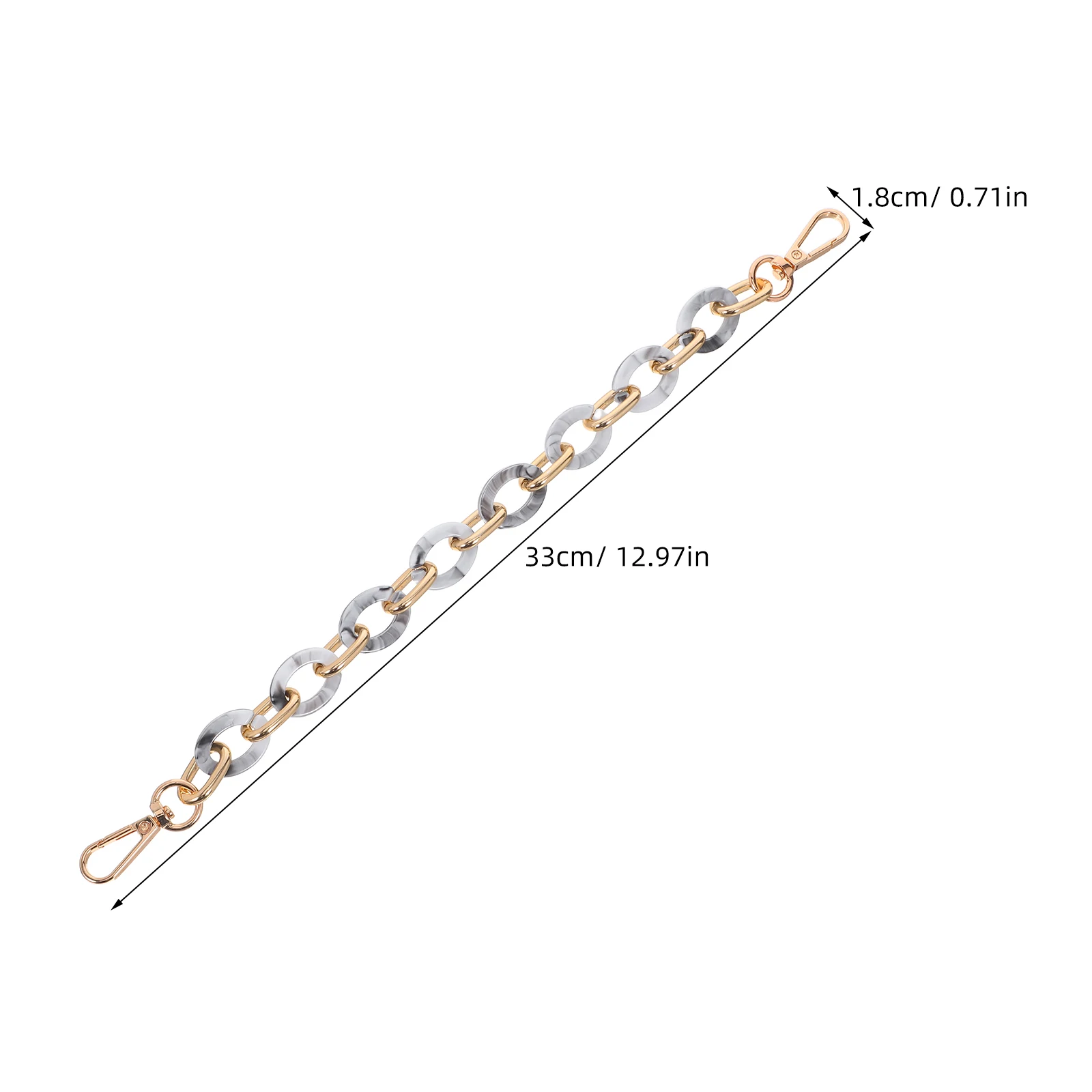 DIY-Handtaschen-Kettenriemen – sicherer flacher Kettengriff als Ersatz für das Upgrade der Geldbörse. Einfache Installation in wenigen Minuten. Keine Werkzeuge erforderlich