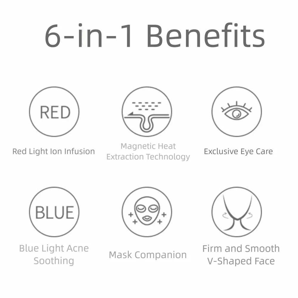 جهاز تدليك الوجه المحمول 2 في 1 قابل لإعادة الشحن باليد جهاز تجميل الوجه LED مدلك رفع الوجه هدية للنساء #1