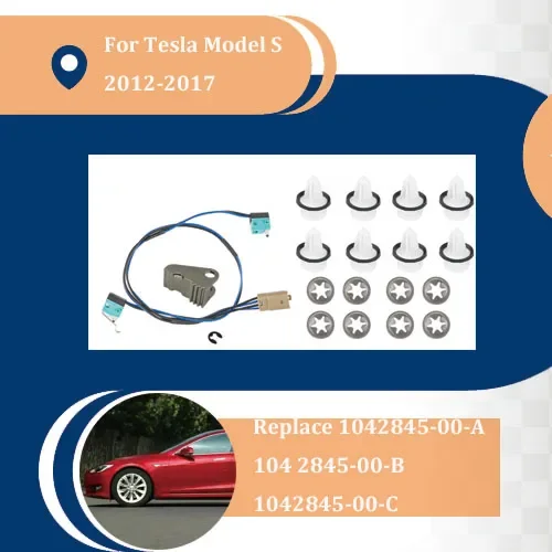 1016009-00-C For 1042845-00-B Tesla Model S Door Handle Upgrade Repair Kit Microswitch Harness Handle Paddle w/Door Panel Clips