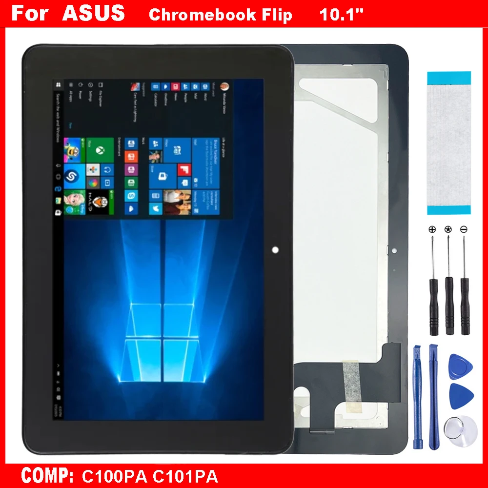 

AAA For ASUS Chromebook Flip C100PA-DB02 C100PA C100P C101 C101PA 10.1" LCD Display Touch Screen Digitizer lcd sceen assembly