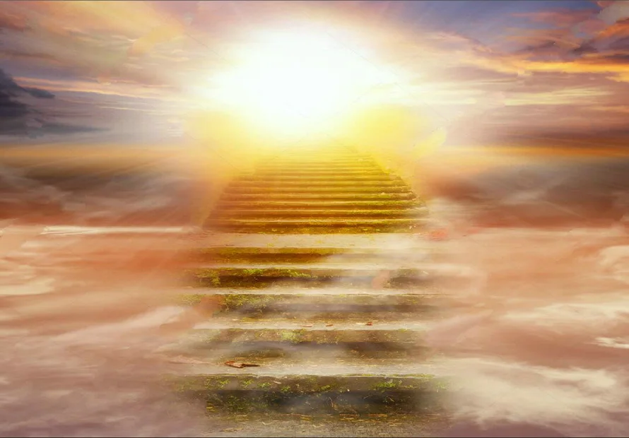 Johnson religiösen Himmel Treppe Himmel klopfen Licht Hintergrund hochwertige Computer druck Hochzeit Foto Hintergrund