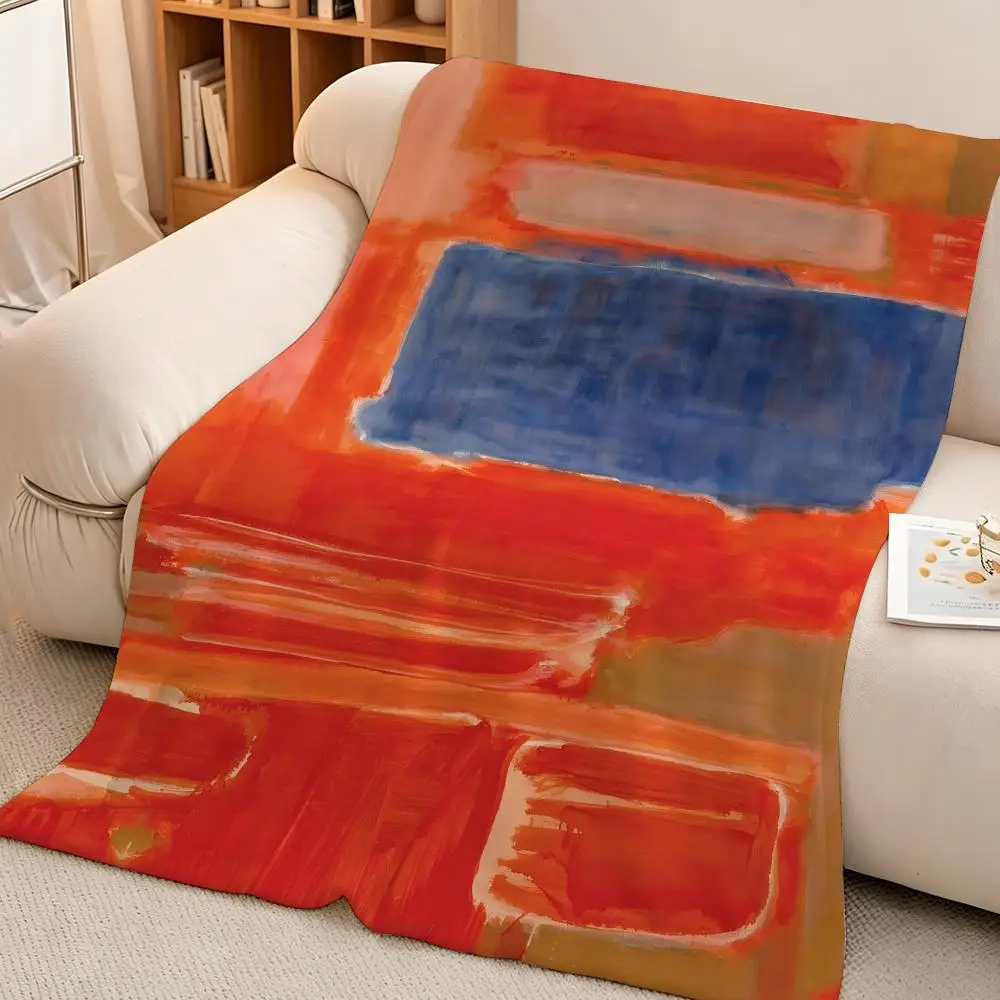 Artist Abstract M-Mark Rothko Throw Soft Warm Flannel Blanket Lightweight for Sofa Bed Couch Travel Adults